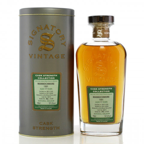 Mannochmore 1991 17 Year Old Single Cask #16614 Signatory Vintage Cask Strength Collection