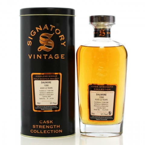 Dalmore 1990 22 Year Old Single Cask 9429 Signatory Vintage Cask Strength Collection
