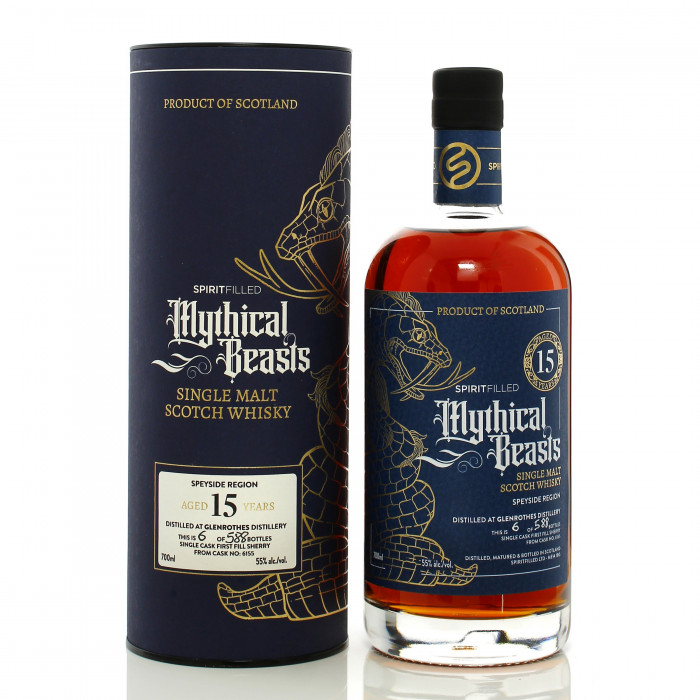 Glenrothes 15 Year Old Single Cask #6155 Spiritfilled Mythical Beasts