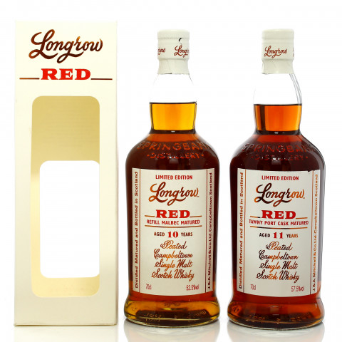 Longrow 10 Year Old Red Malbec & 11 Year Old Red Tawny Port