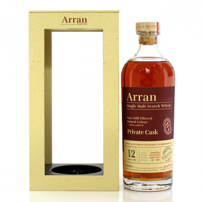 Arran 2009 12 Year Old Single Cask #859 Private Cask - AWS
