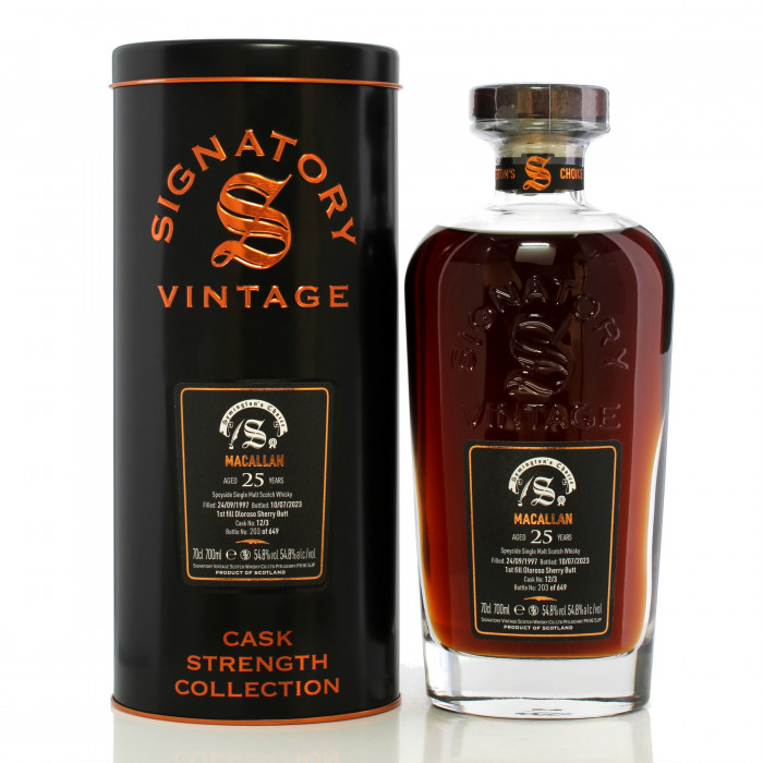 Macallan 1997 25 Year Old Single Cask #12/3 Signatory Vintage Cask Strength Collection Symington's Choice