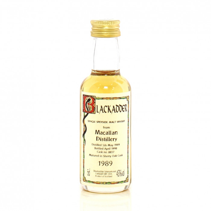 Macallan 1989 8 Year Old Single Cask #8837 Blackadder Miniature