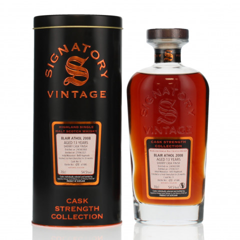 Blair Athol 2008 13 Year Old Single Cask #9 Signatory Vintage Cask Strength Collection