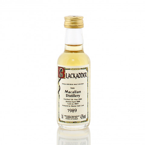 Macallan 1989 8 Year Old Single Cask #8837 Blackadder Miniature