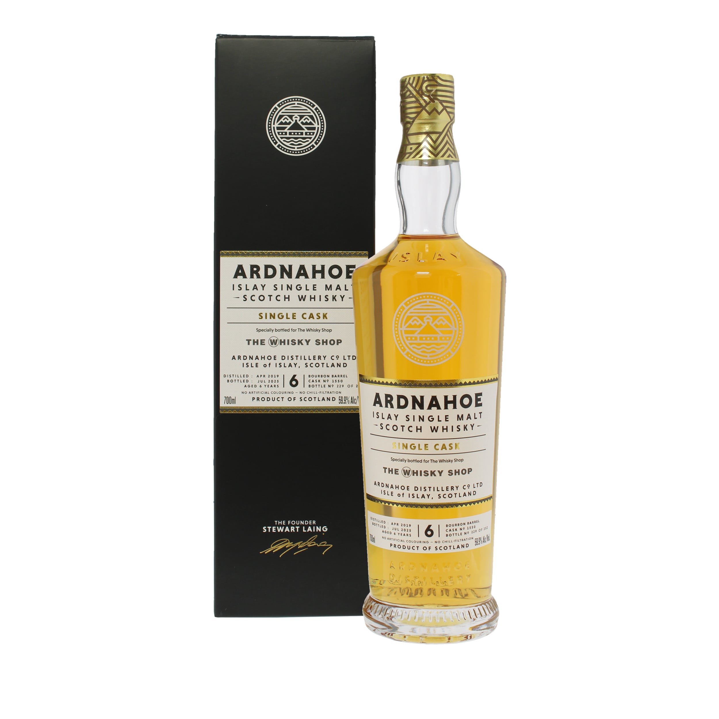 Ardnahoe 2019 6 ans Single Cask #1550 The Whisky Shop Exclusive