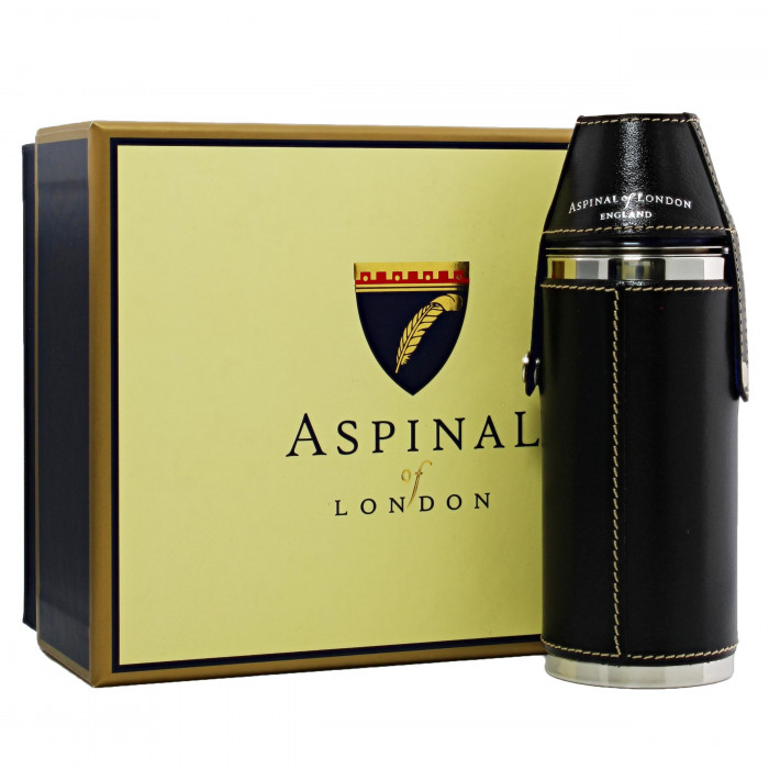 Aspinal Leather Hunter Hip Flask 8oz with box