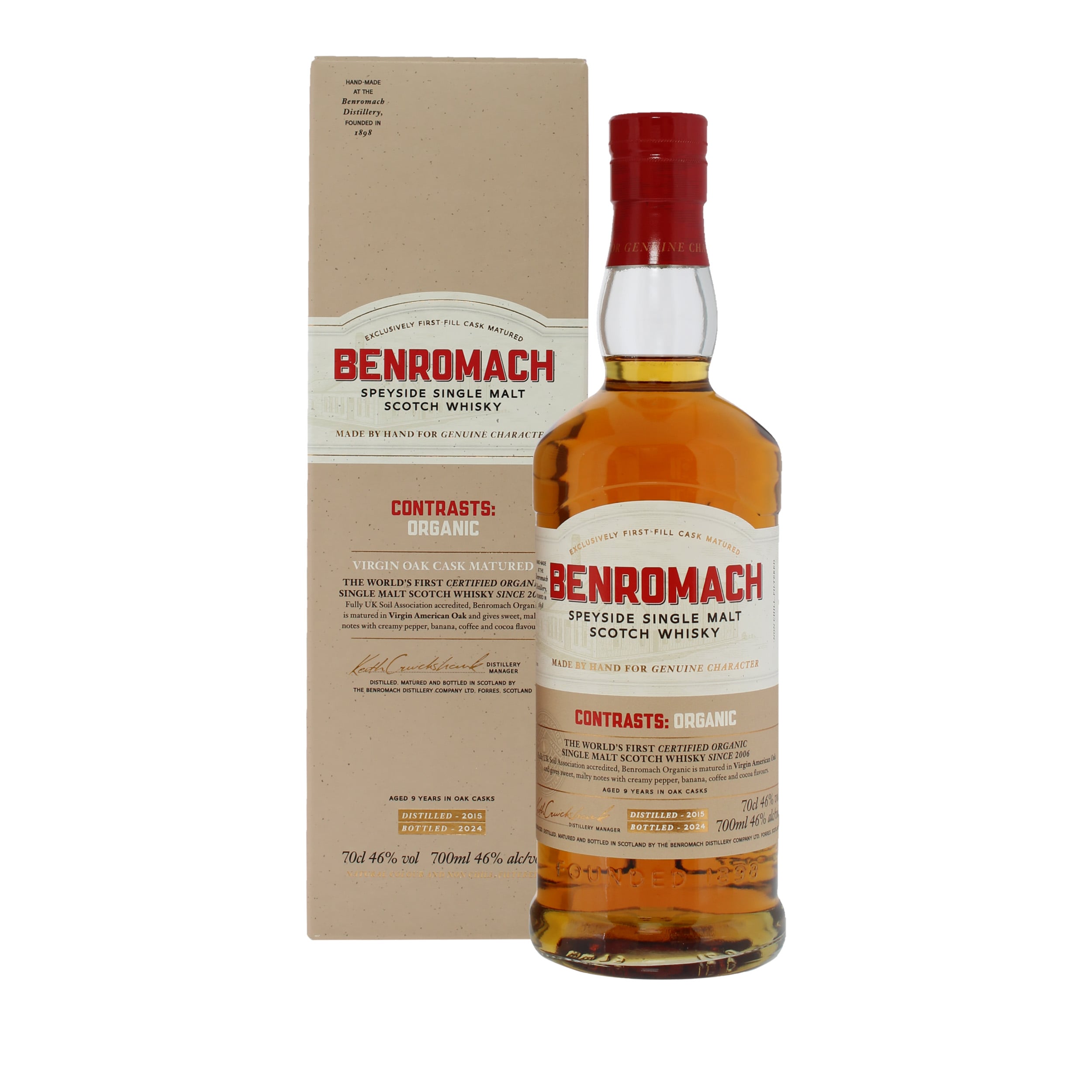 Benromach Organic Speyside Single Malt Scotch Whisky 70cl