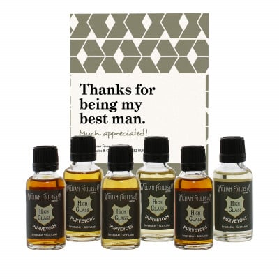 Thanks for being my best man Much Appreciated 6x3cl Whisky Gift Pack