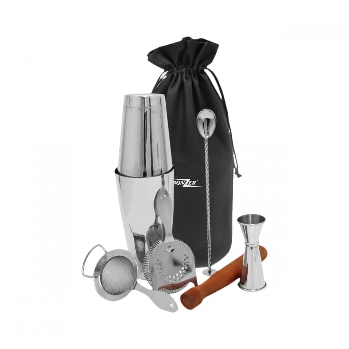 Bonzer 7 Piece Cocktail Kit - Stainless Steel