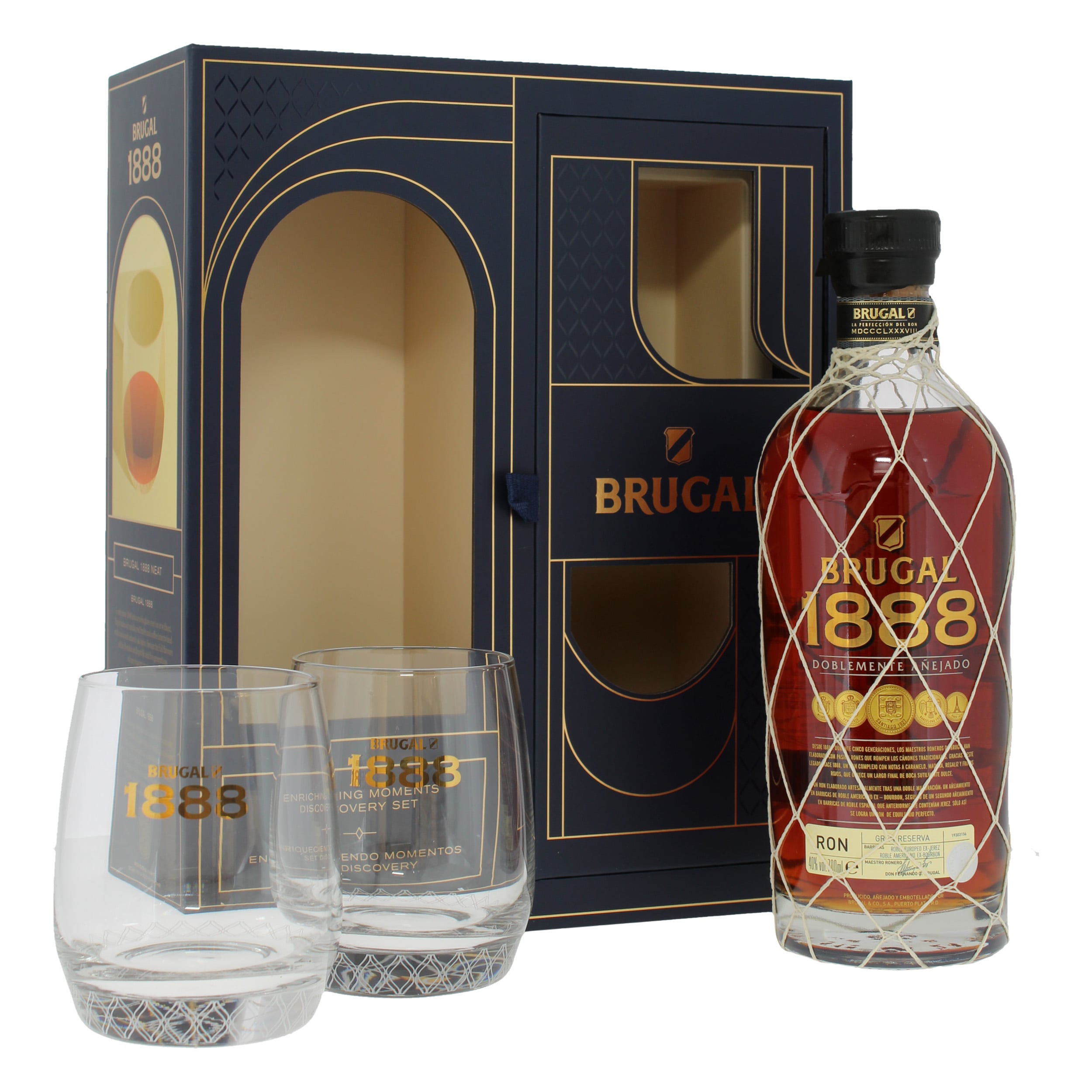 Brugal 1888 2 glass gift pack 70cl | The Whisky Shop