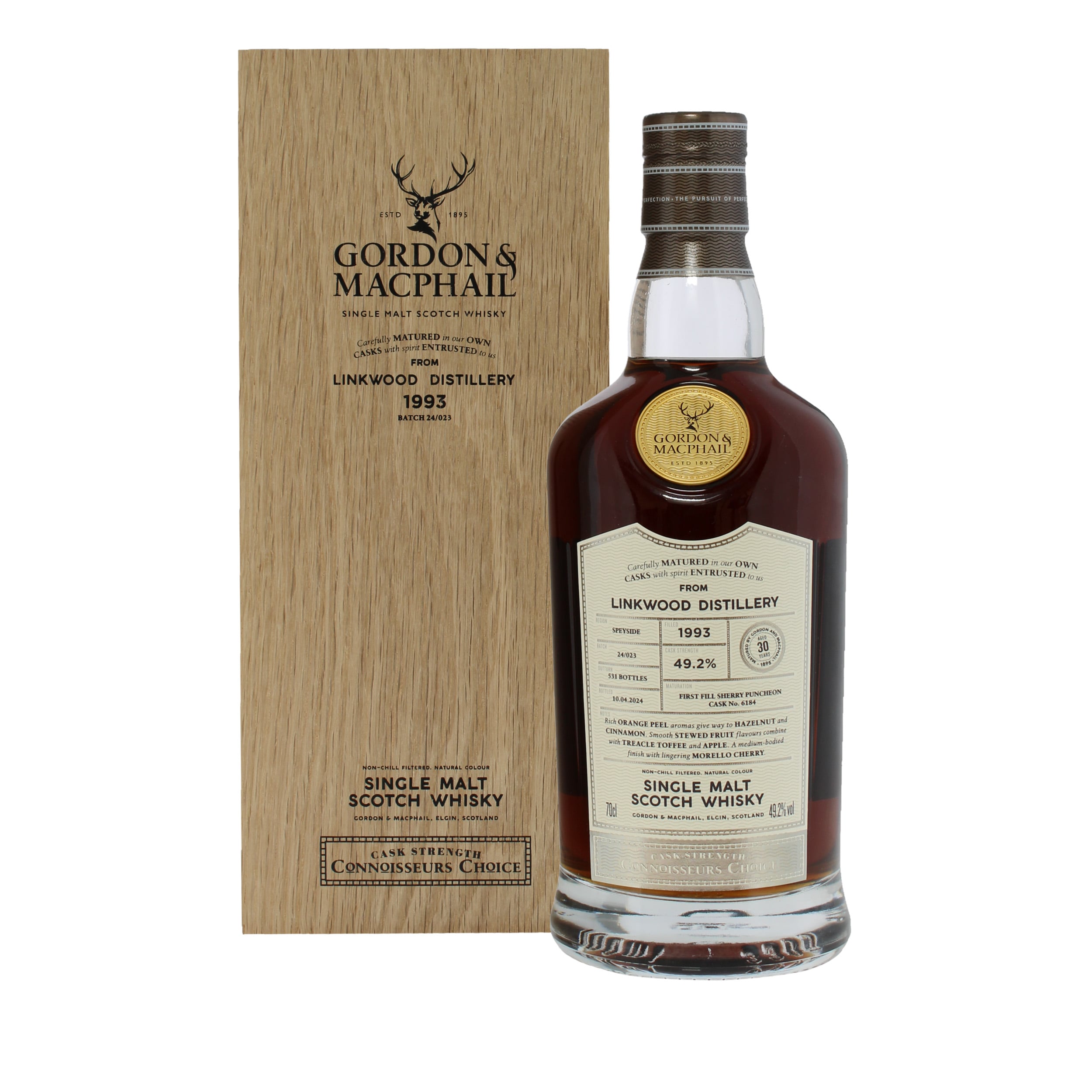 Connoisseurs Choice Upper Linkwood 1993 30 Year Old #6184 Limited