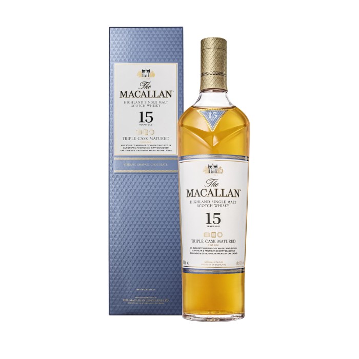 Macallan 15 Year Old Triple Cask with box
