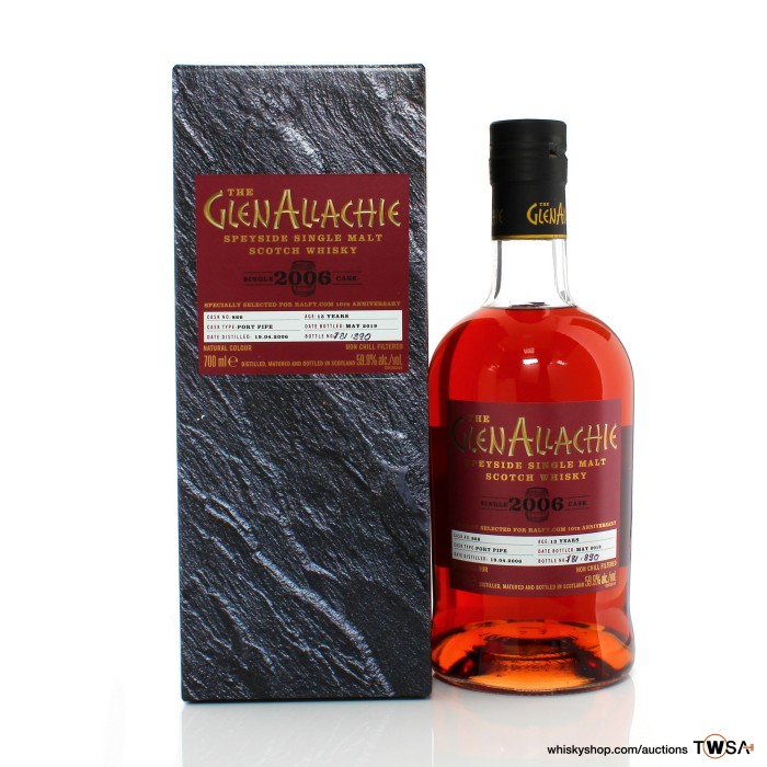 GlenAllachie 2016 13 Year Old Single Cask #866 - Ralfy.com 10th Anniversary