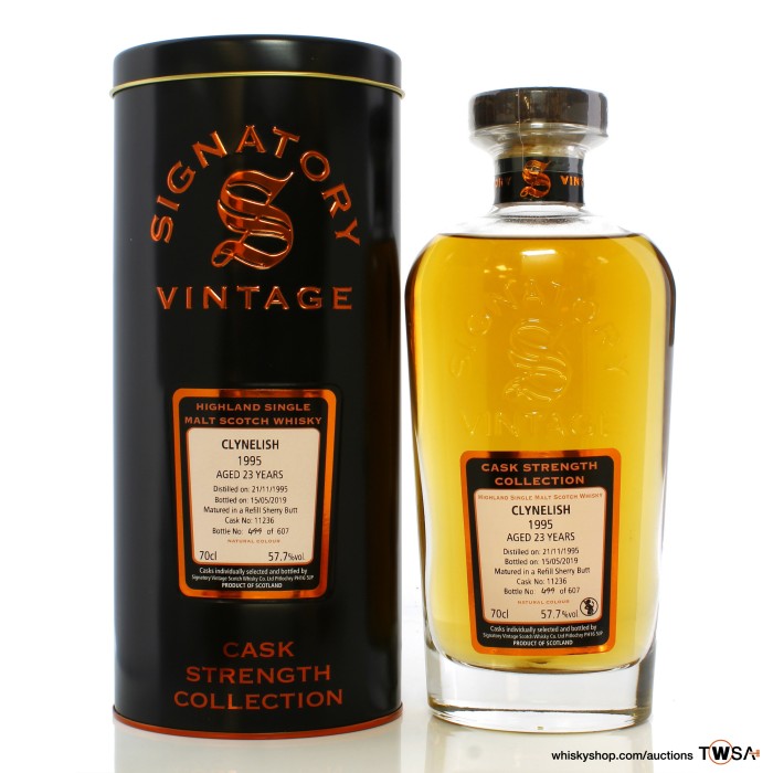 Clynelish 1995 23 Year Old Single Cask #11236 Signatory Vintage Cask Strength Collection