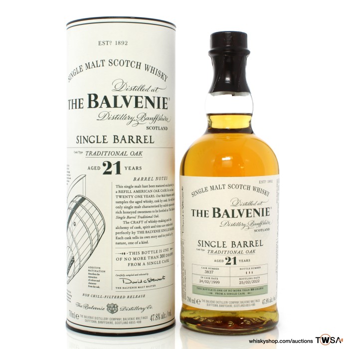 Balvenie 1999 21 Year Old Single Barrel #3837