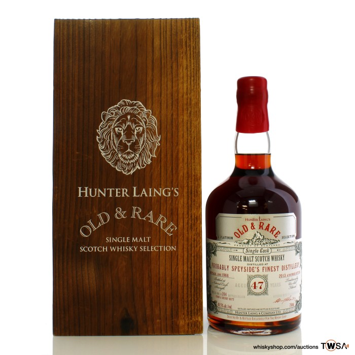Probably Speyside's Finest 1966 47 Year Old Single Cask #13614 Hunter Laing Platinum Old & Rare - TWS