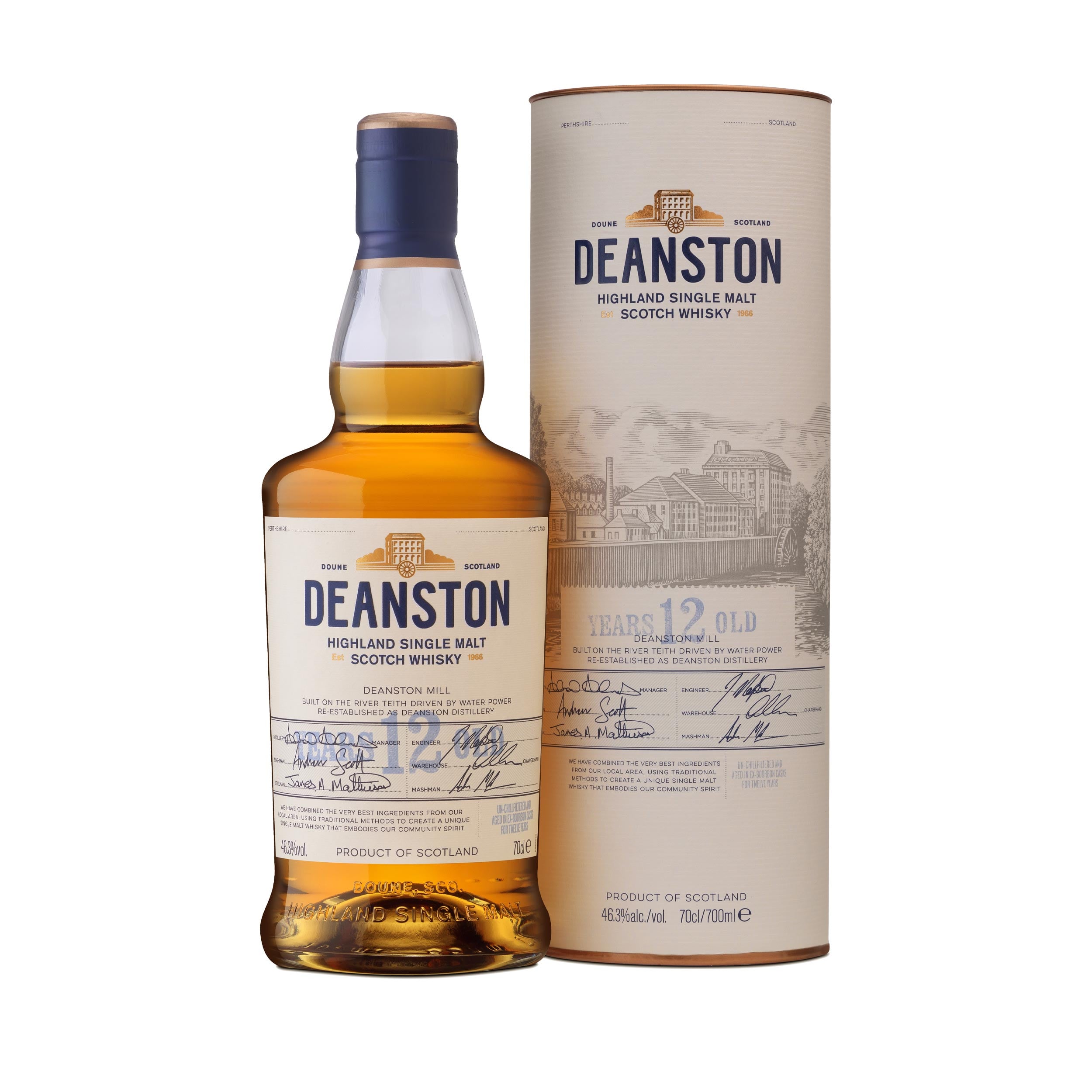 Deanston 12 Year Old Highland Single Malt Scotch Whisky 70cl