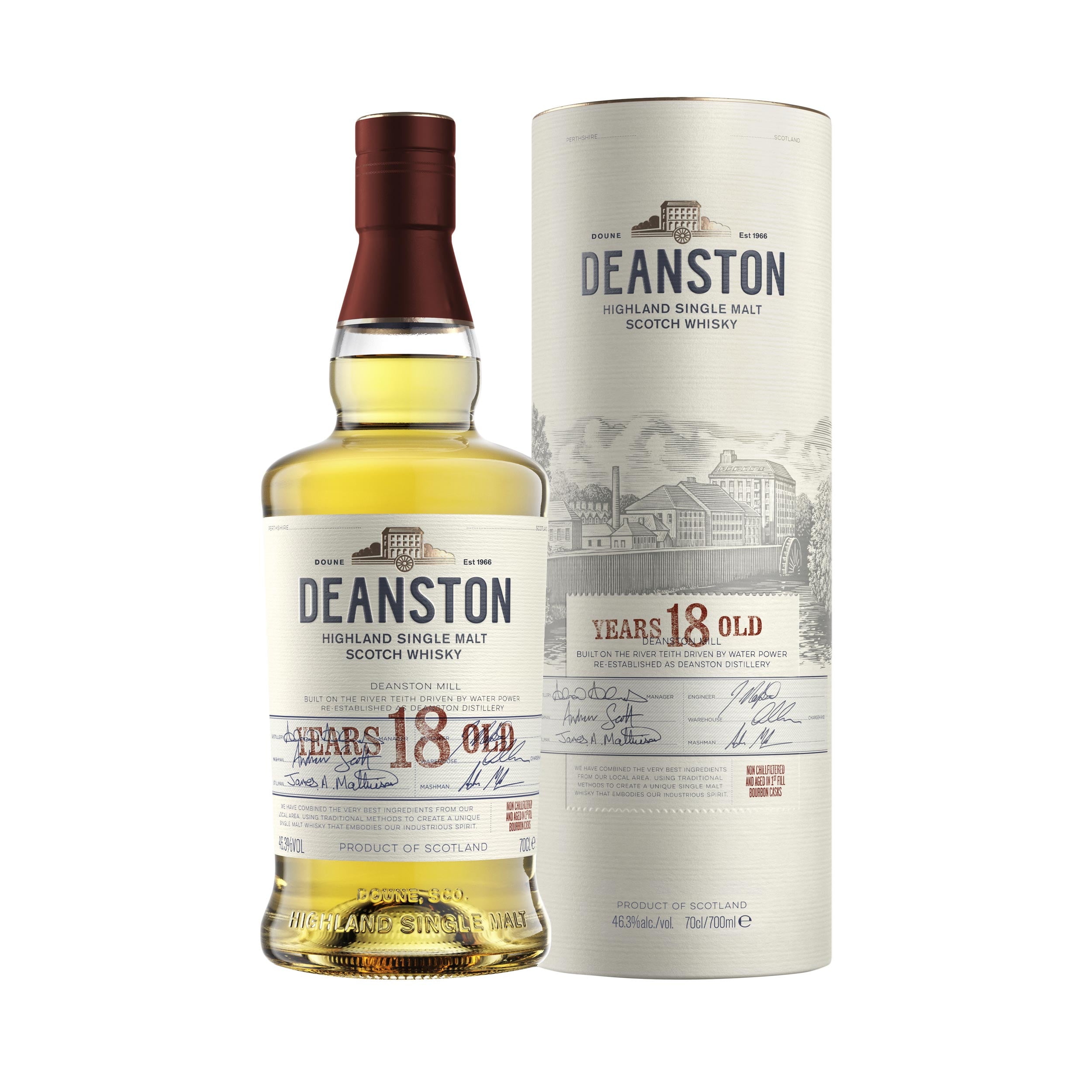 Deanston 18 Year Old Highland Single Malt Scotch Whisky 70cl