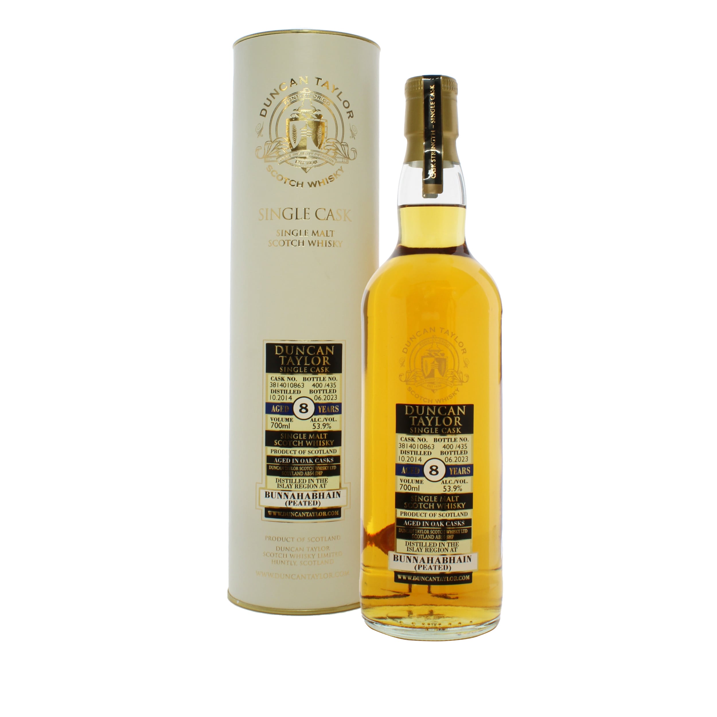 Duncan Taylor Single Cask Bunnahabhain Peated 2014 8 Year Old