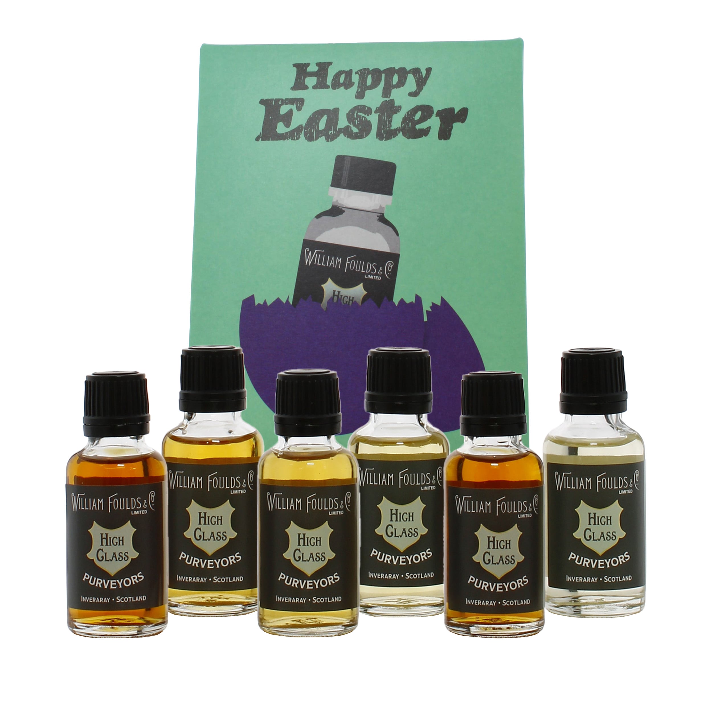 Happy Easter Cracked Egg Whisky Gift Pack Scotland Single Malt Scotch Whisky 6x3cl