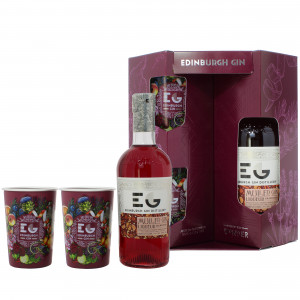 Edinburgh Gin Merry Mulled Gin & 2 Stainless Steel Mugs Gift Set