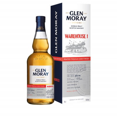 Glen Moray Warehouse 1 Peated Tequila Cask Finish 10 Year Old Small Batch