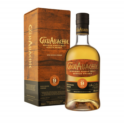 The GlenAllachie 9 Year Old Rye Wood Finish with box