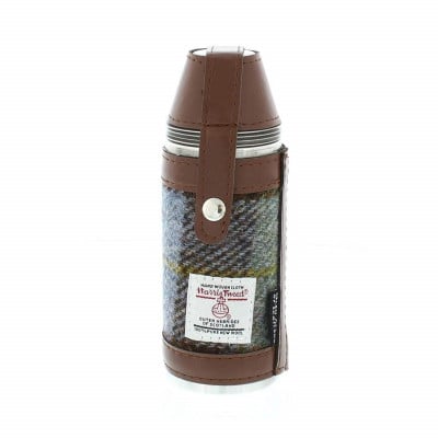 Harris Tweed Hunting Flask in MacLeod Tartan (8oz)