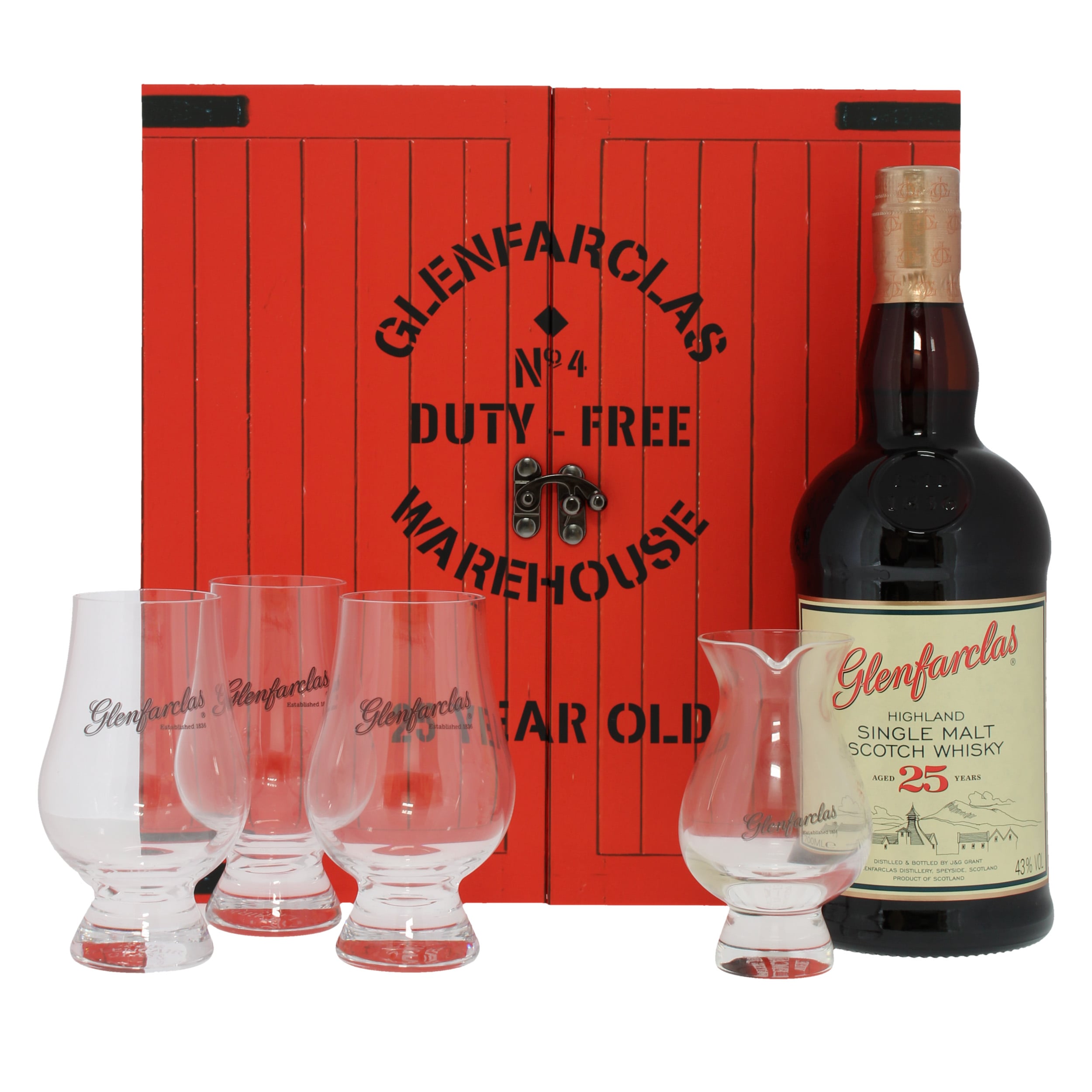 Glenfarclas 25 Year Old with 3 Glasses & Water Jug Gift Set