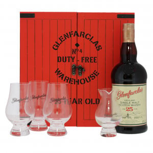 Glenfarclas 25 Year Old with 3 Glasses & Water Jug Gift Set