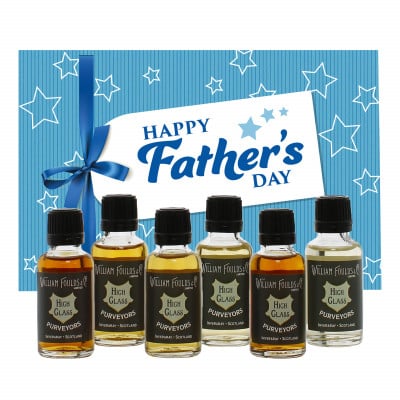 Happy Father's Day Gift Tag Blue 6x3cl Whisky Gift Pack