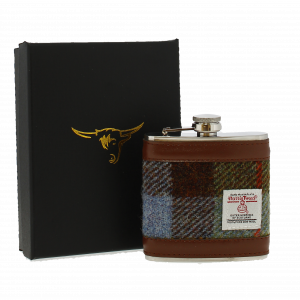 Harris Tweed 6oz Hip Flask - Macleod #15