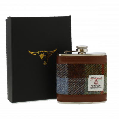 Harris Tweed 6oz Hip Flask - Macleod #15