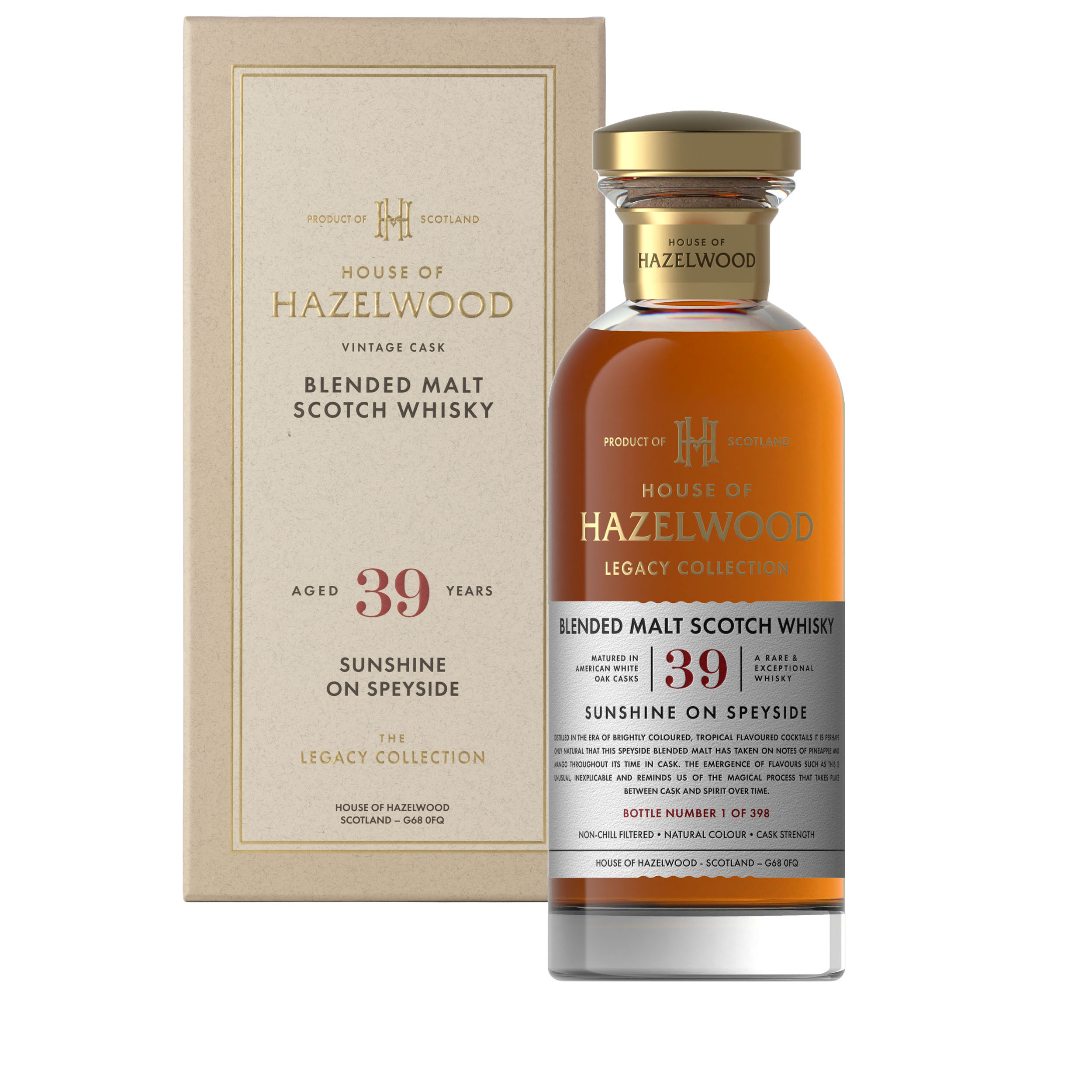 ハウス オブ ヘーゼルウッド サンシャイン オン スペイサイド 39年 Sunshine on Speyside Aged Scotch Whisky | House of Hazelwood