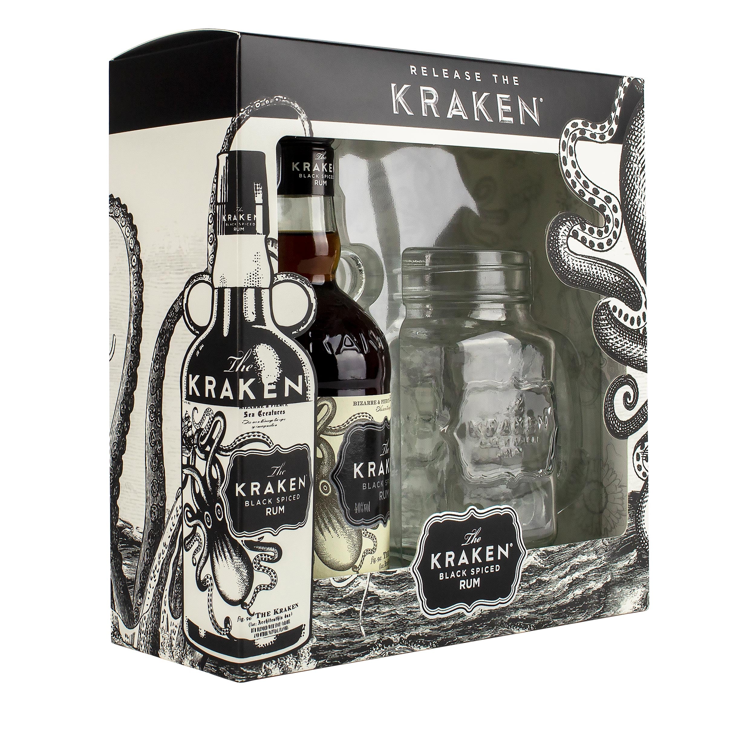 Kraken Mason Jar Gift Set The Whisky Shop
