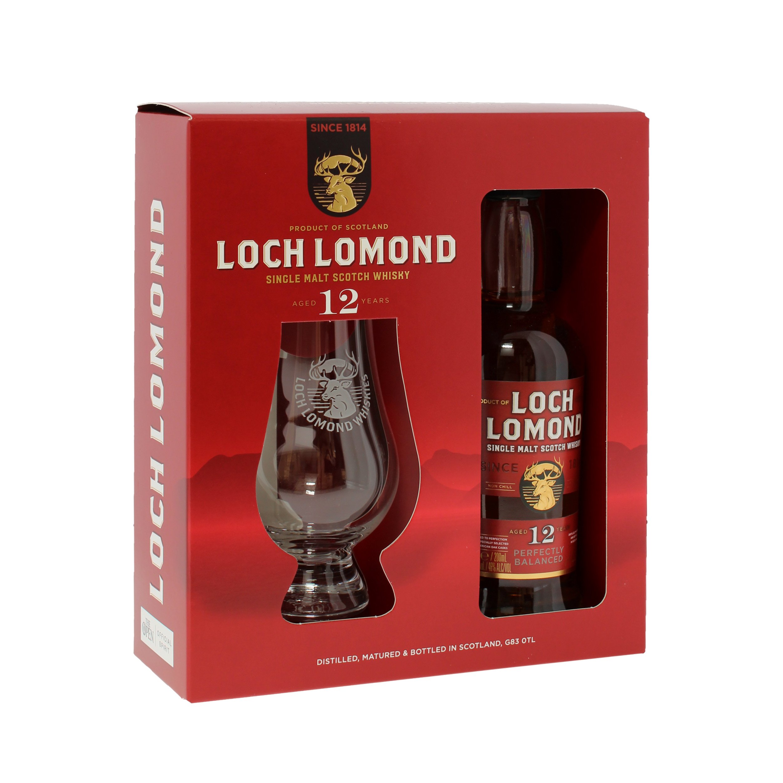 Loch Lomond 12 Year Old & Glass 20cl Highland Single Malt Scotch Whisky 20cl