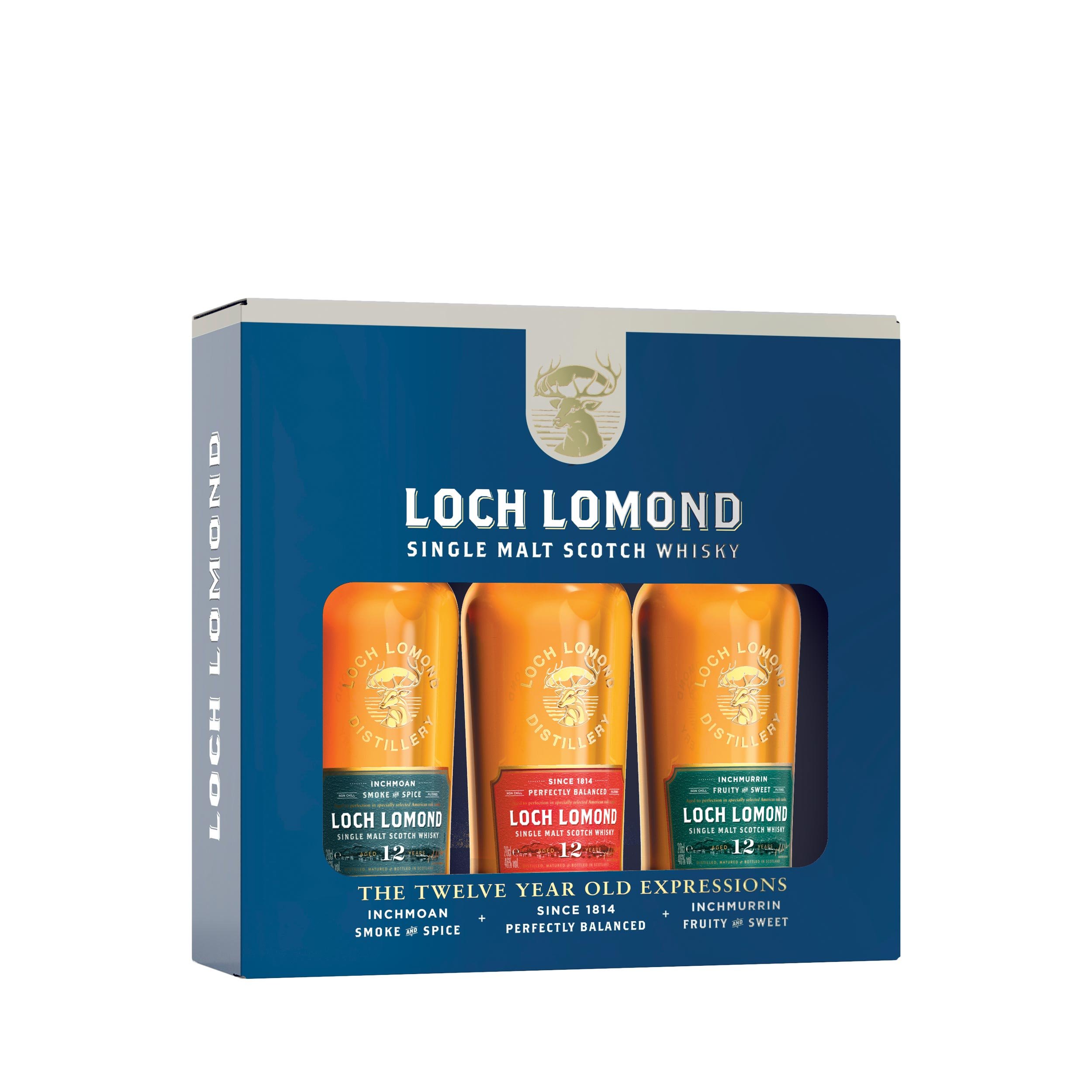Loch Lomond 12 Year Old Gift Set 3x20cl | The Whisky Shop