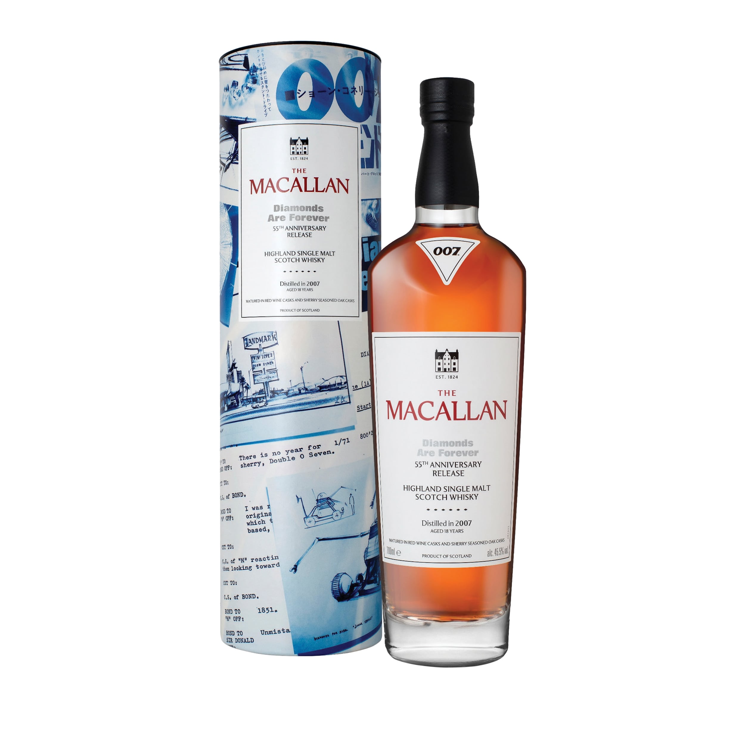 Macallan 2007 18 Year Old Diamonds are forever Limited Edition Highland Single Malt Scotch Whisky 70cl