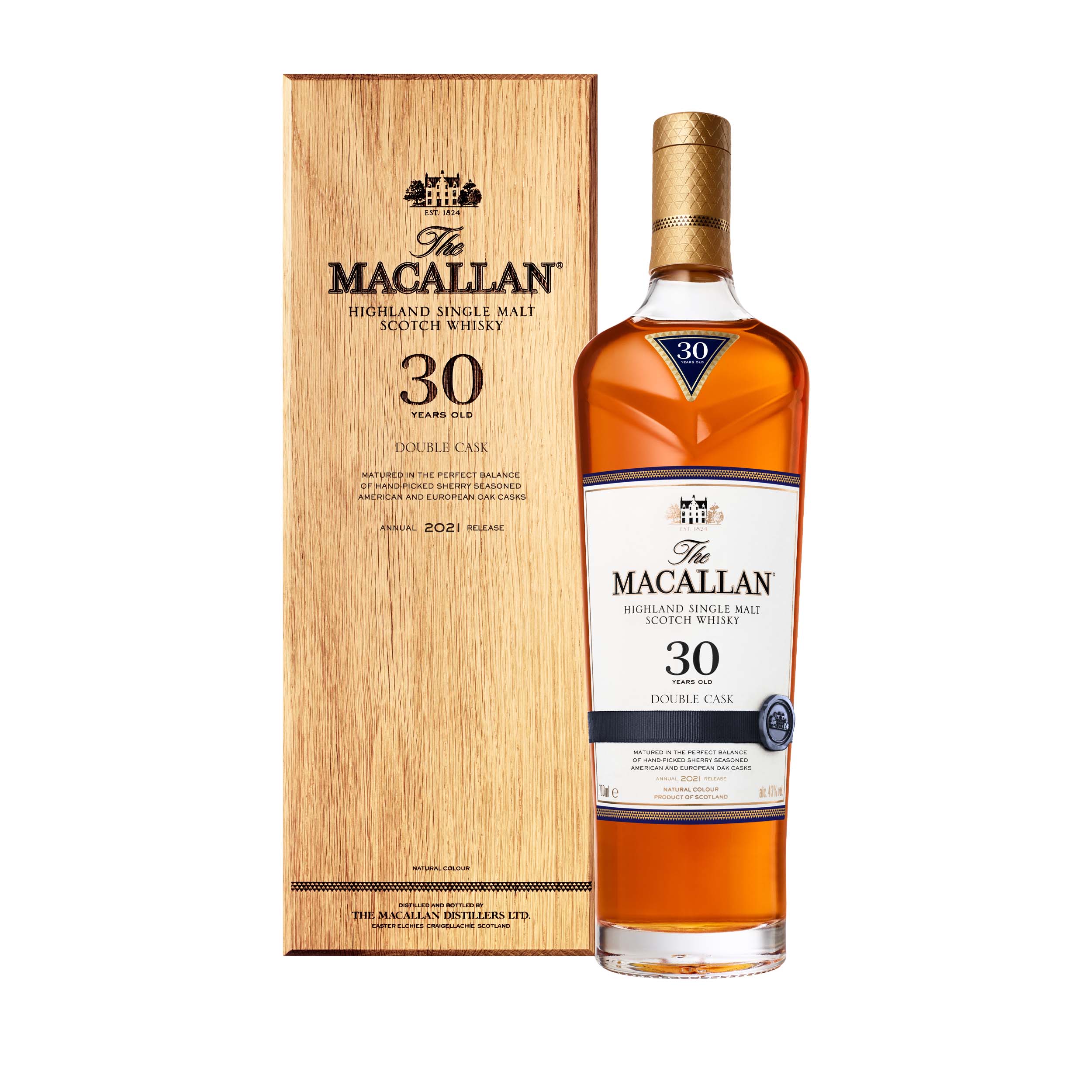 Macallan 30 Year Old Double Cask 2021 Limited Edition Speyside Single Malt Scotch Whisky 70cl