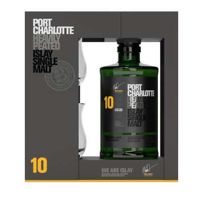 Port Charlotte 10 Year Old Gift Pack with 2 Glasses
