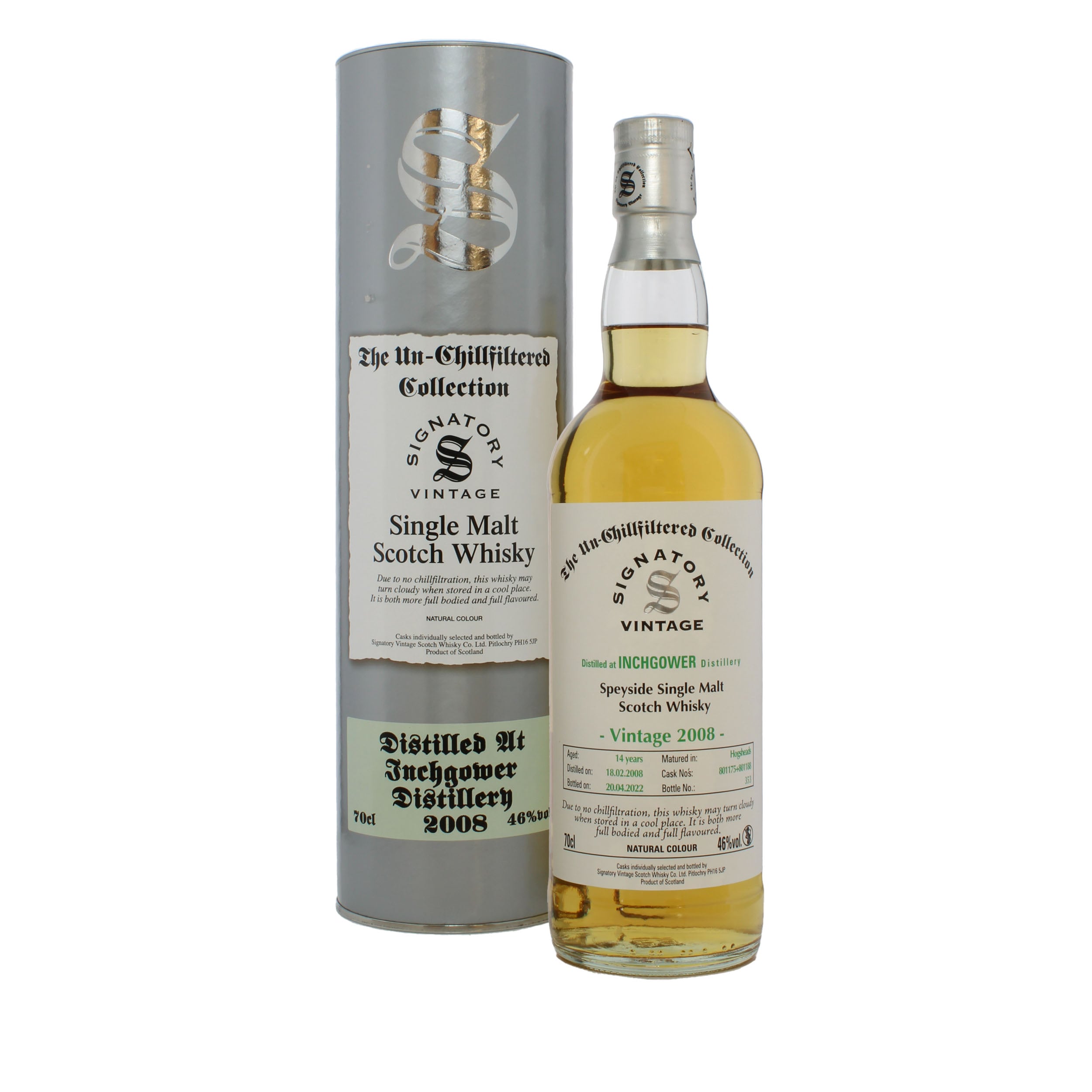 Signatory Vintage Inchgower 2008 14 Year Old