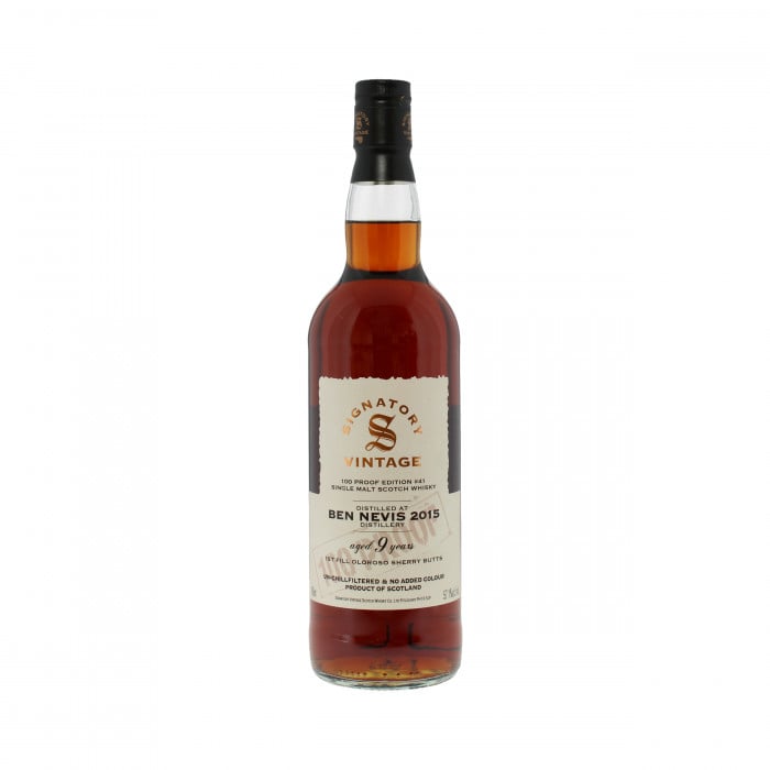 Signatory Vintage Ben Nevis 2015 9 Year Old 100 Proof Edition #41