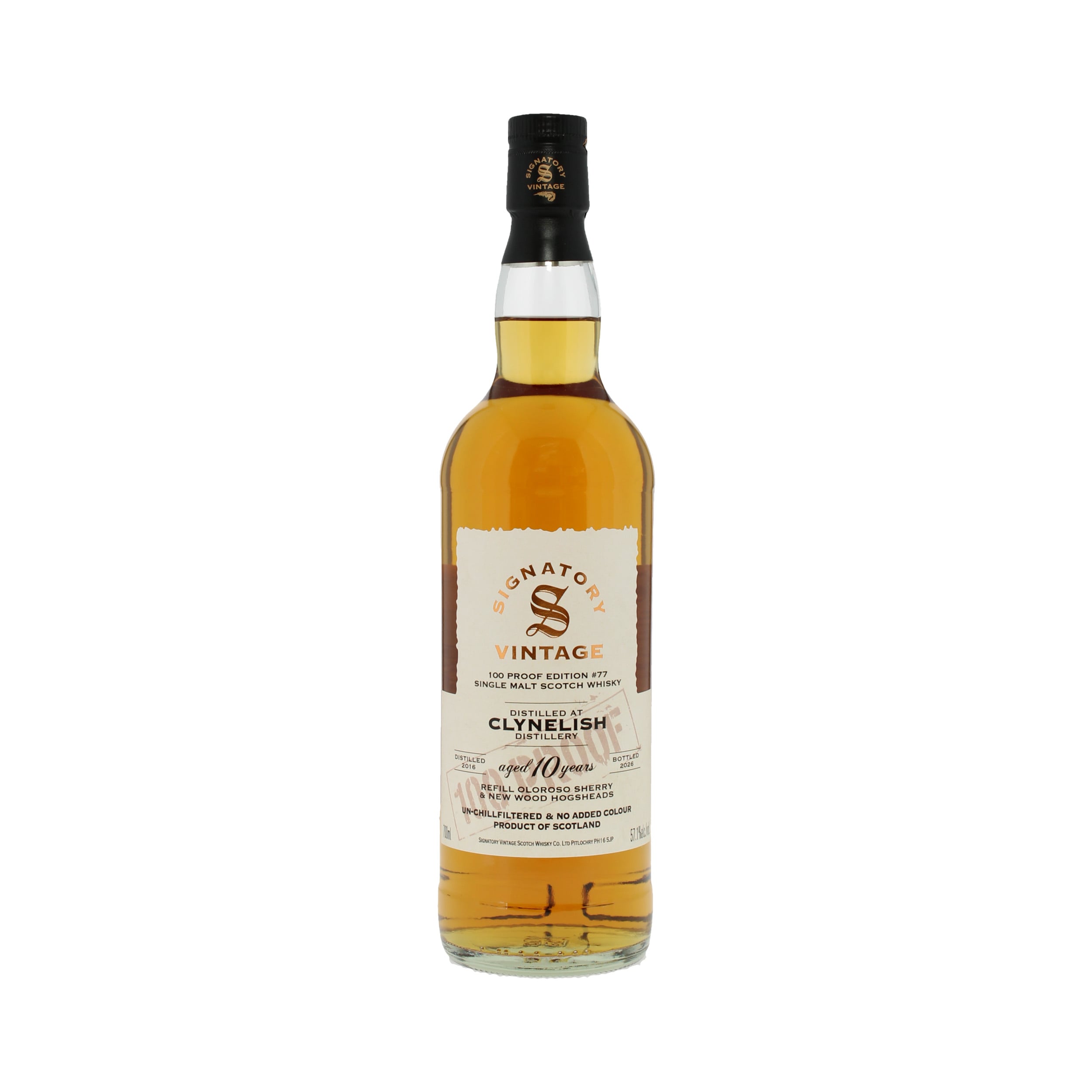 Signatory Vintage Clynelish 2016 10 Year Old 100 Proof Edition #77