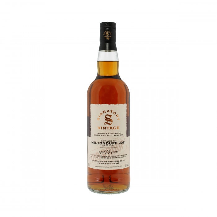 Signatory Vintage Miltonduff 2011 14 Year Old 100 Proof Edition #54