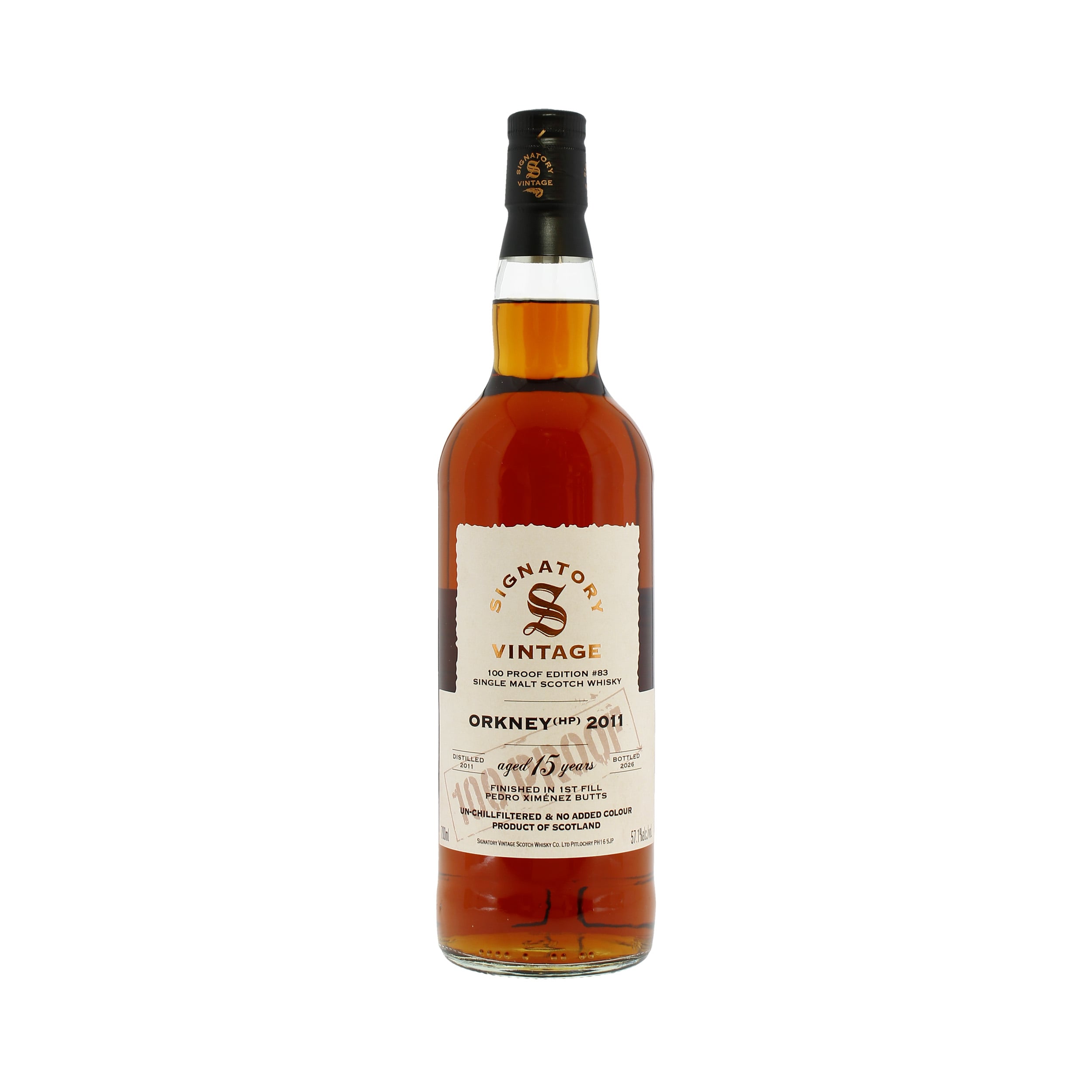 Signatory Vintage Orkney (HP) 2011 15 Year Old 100 Proof Edition #83