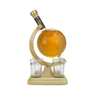 Globe and 4 Glasses