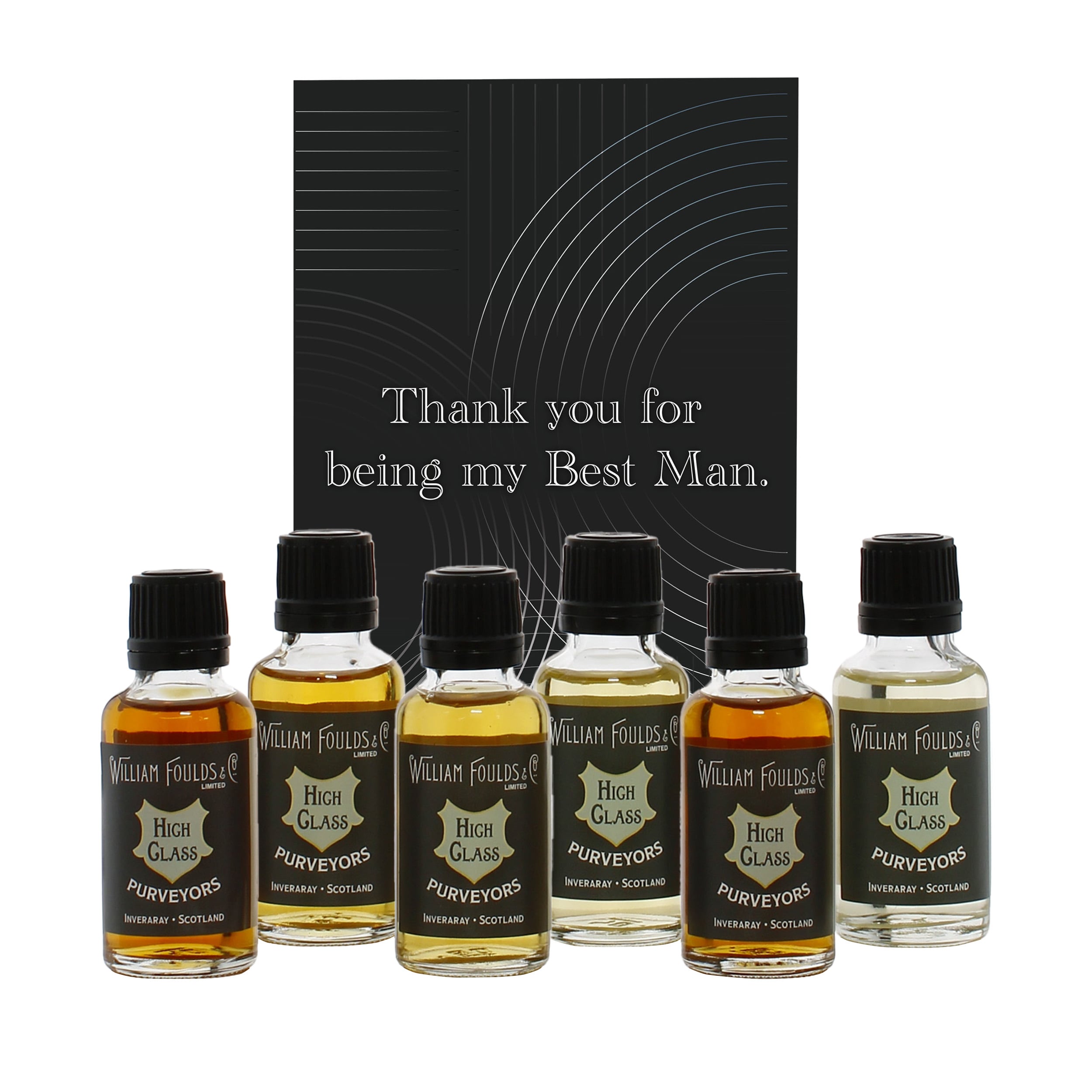 Thanks for being my best man White & Black 6x3cl Whisky Pack