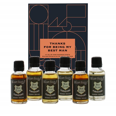 Thanks for being my best man Copper & Black 6x3cl Whisky Gift Pack