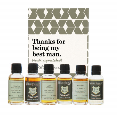 Thanks for being my best man Much Appreciated 6x3cl Whisky Gift Pack